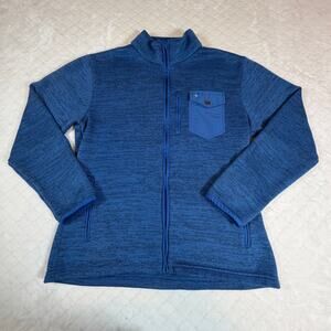 Criquet Golf blue heathered sweater fleece full-zip jacket Men’s Sz M